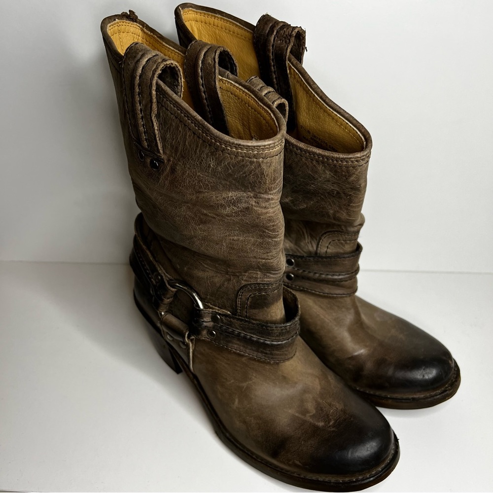 Brown Leather Women's Boots - Picture 2 of 10